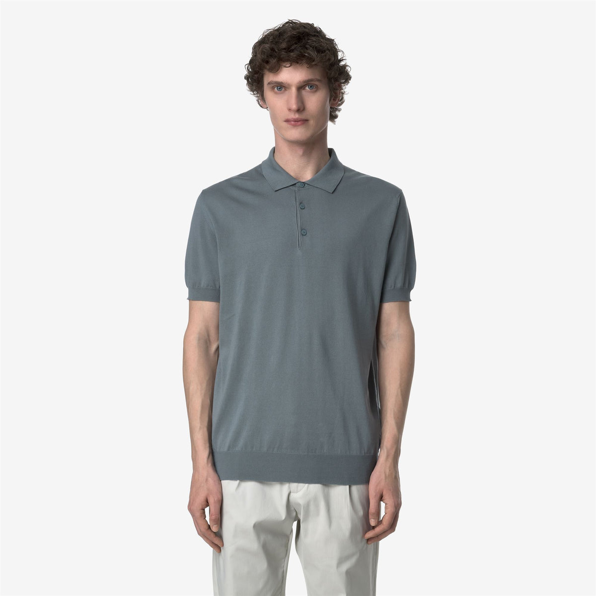 Knitwear_MAN_PLEYNE_Polo_Grey Sage - Commercial 4