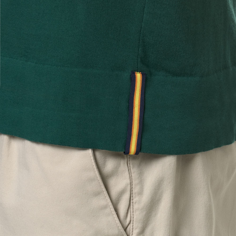 KNITWEAR Man PLEYNE Polo GREEN JUNE Detail Double				