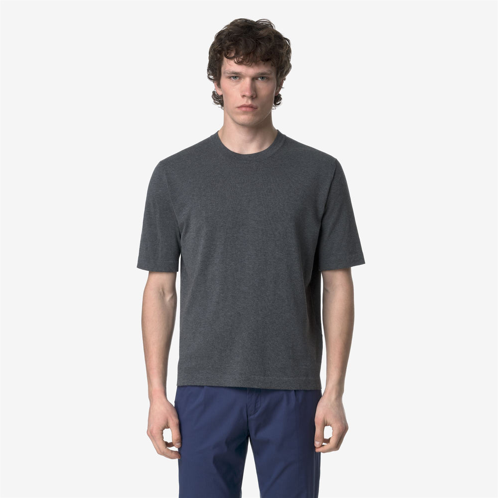 Grey Men's Cotton Crew Neck Pullover for City Wear 02