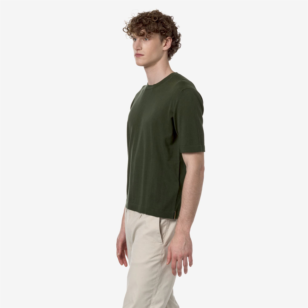 Maglione in Cotone Verde Marrone Uomo per Uso Cittadino main