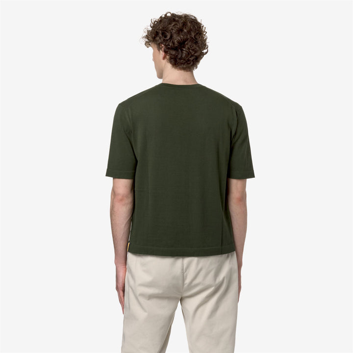 Brown green Men's Cotton Knit Pullover for City Wear 5