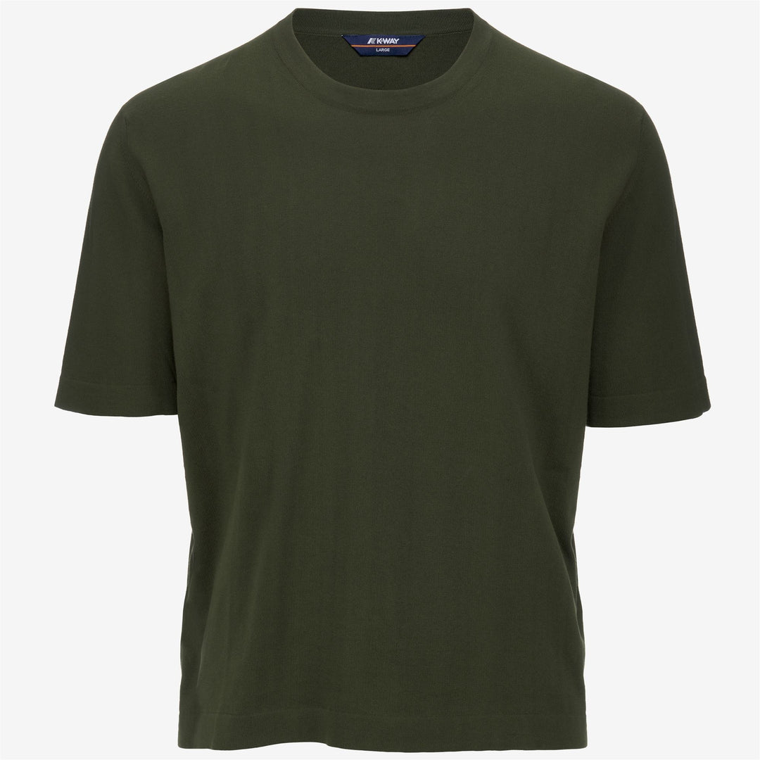 Maglione in Cotone Verde Marrone Uomo per Uso Cittadino 01