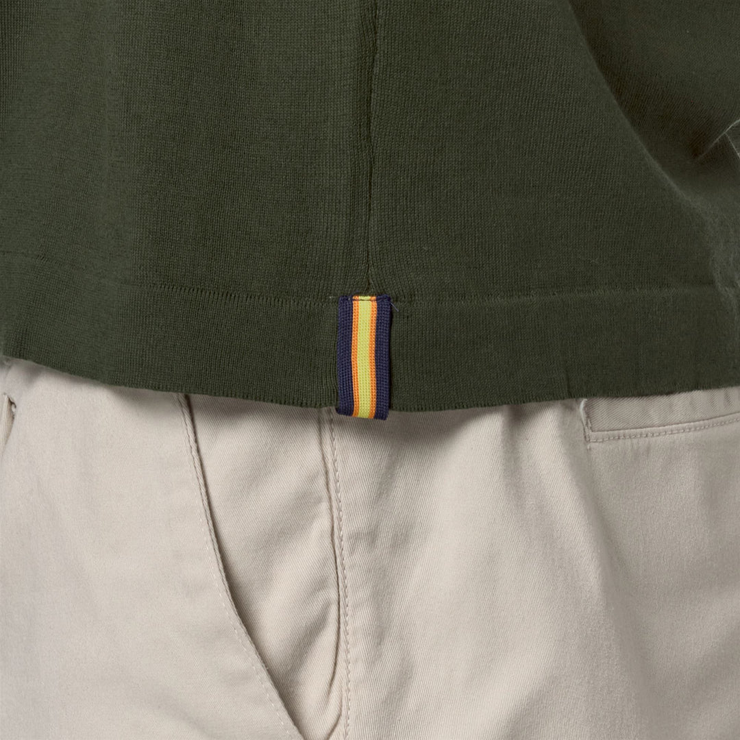 Maglione in Cotone Verde Marrone Uomo per Uso Cittadino main