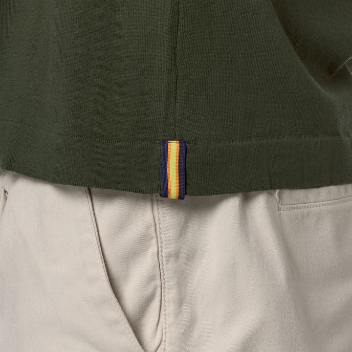 Brown green Men's Cotton Knit Pullover for City Wear 2