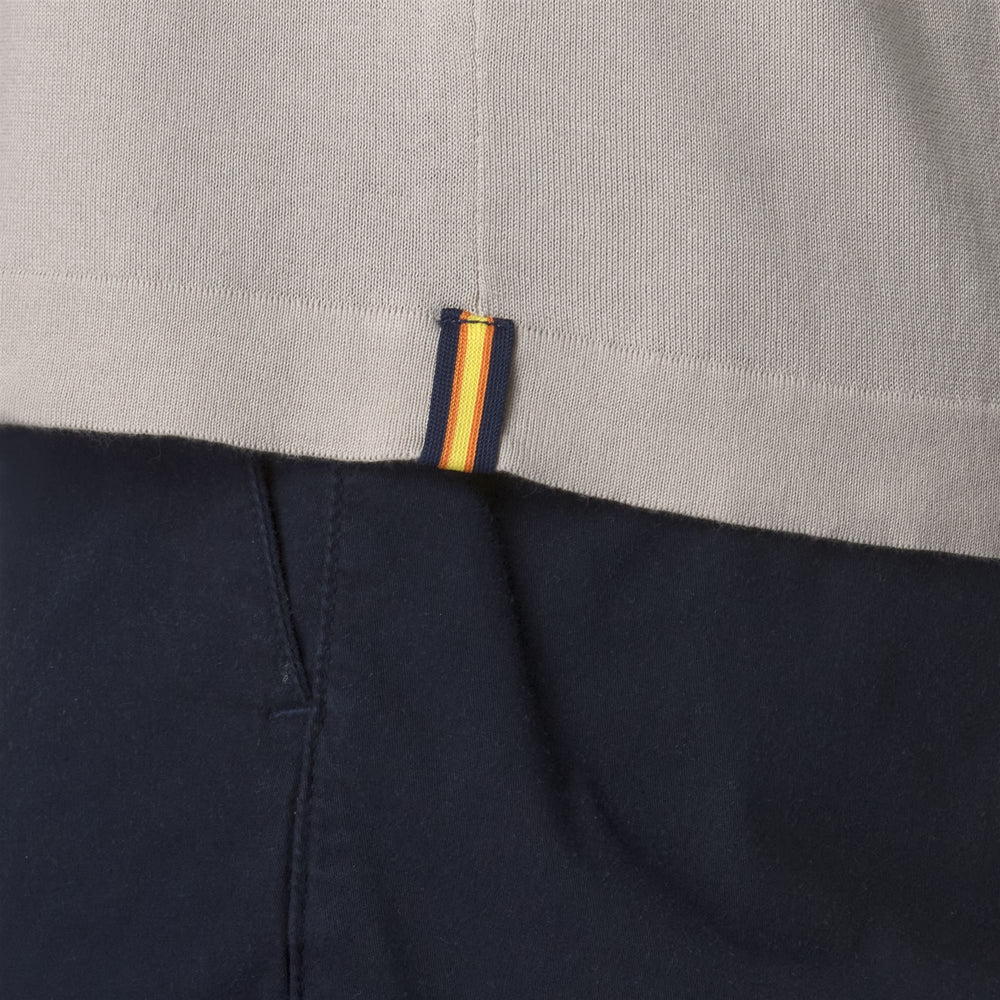 Maglione Girocollo Uomo Cotone Beige Grigio per Uso Urbano 02