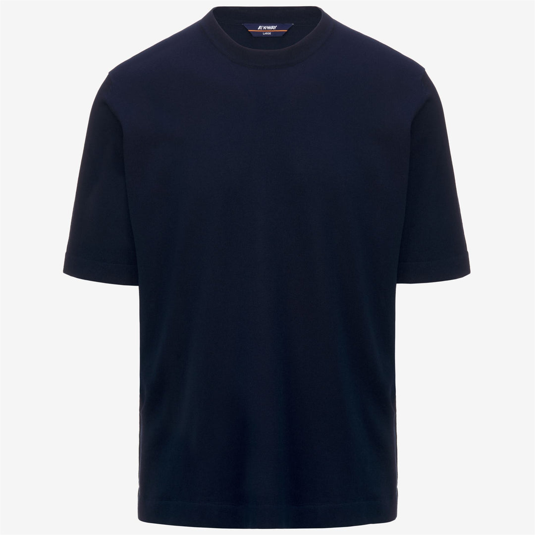 Blue Men's Cotton Crew Neck Pullover for City Wear 01