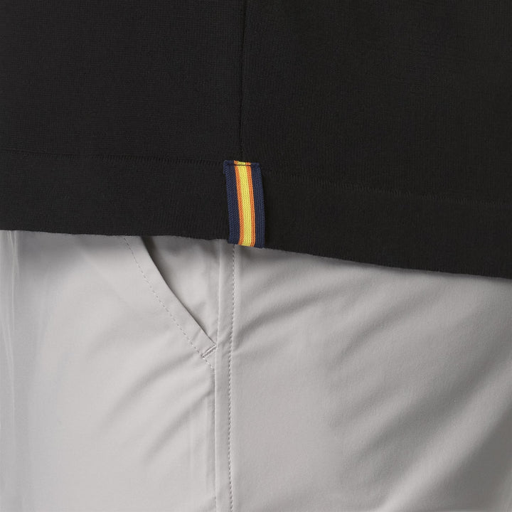 Suéter de algodón negro y gris para hombre, cuello redondo, urbano 2