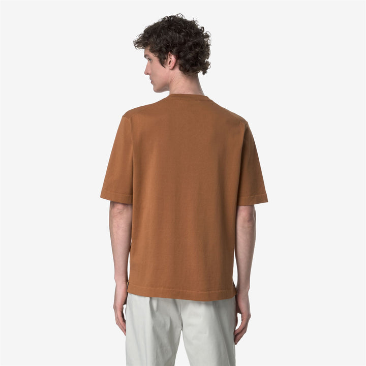 Brown Orange Men's Knitwear Crew Neck Pullover Sweater 3