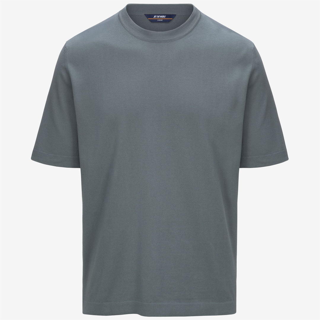Grey Blue Men's Cotton Crew Neck Pullover for City Wear main