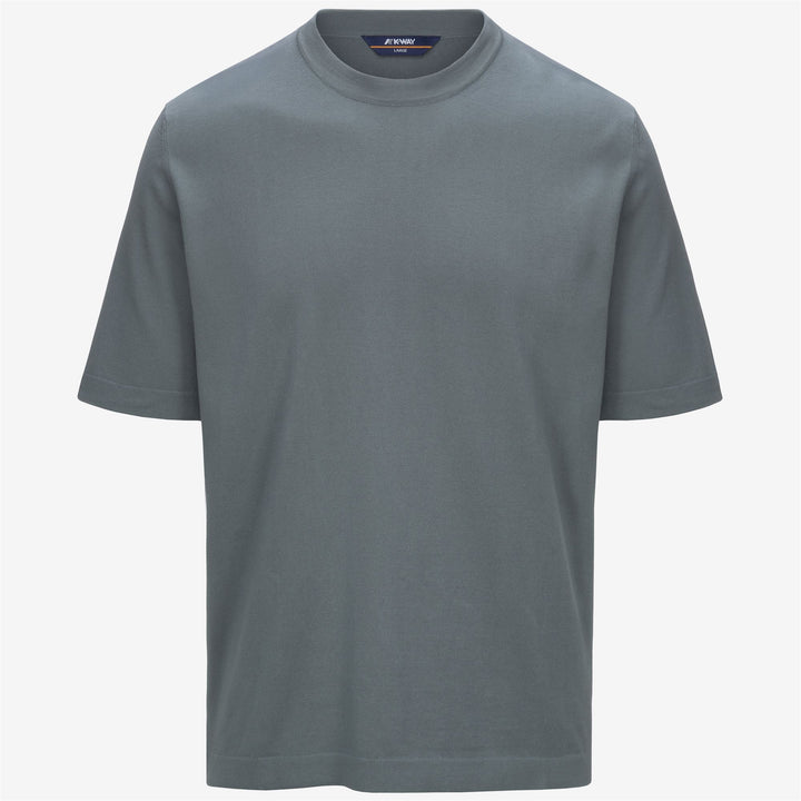 Grey Blue Men's Cotton Crew Neck Pullover for City Wear 5