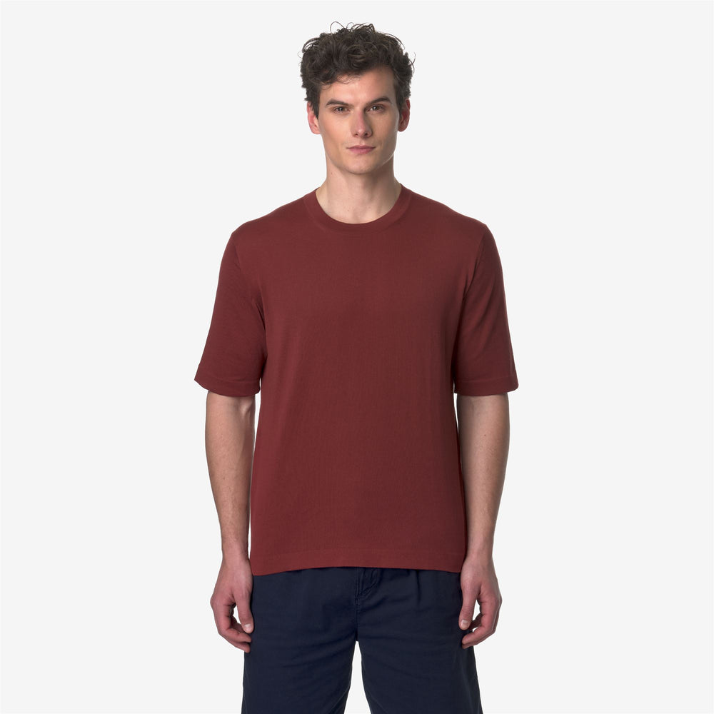 Fiery brown Men's Knit Pullover Sweater in Soft Egyptian Cotton 02