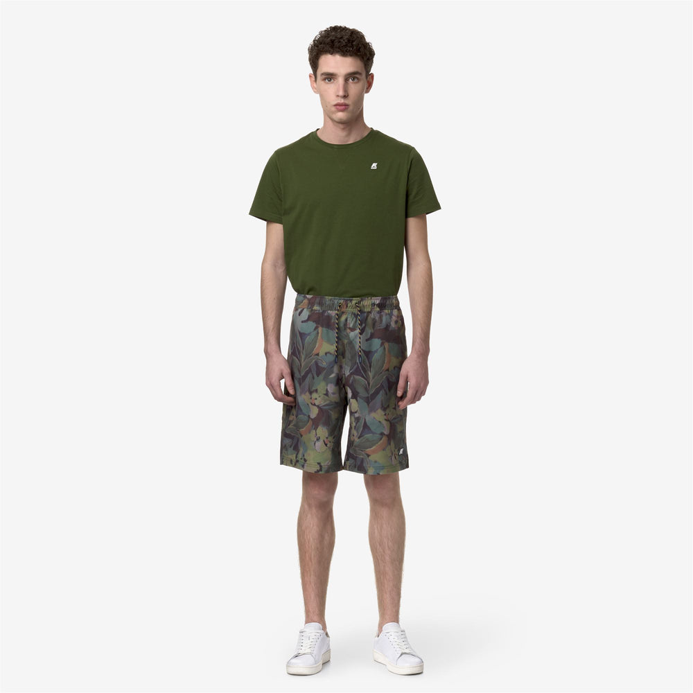 Floral green Men's Summer Breeze Sport Shorts 02