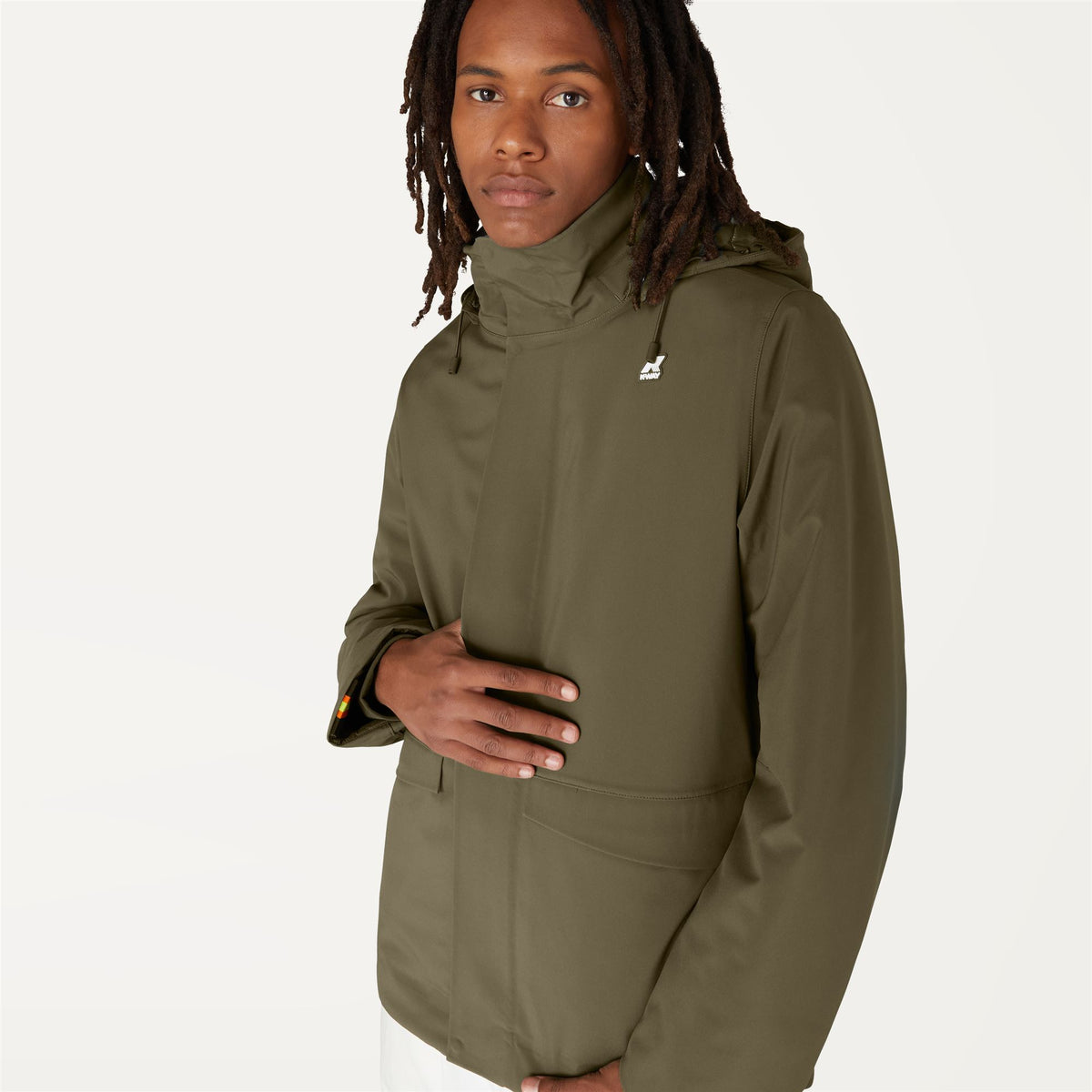 Jackets_Man_JACKEL BONDED PADDED_Short_GREEN BLACKISH - Commercial 7