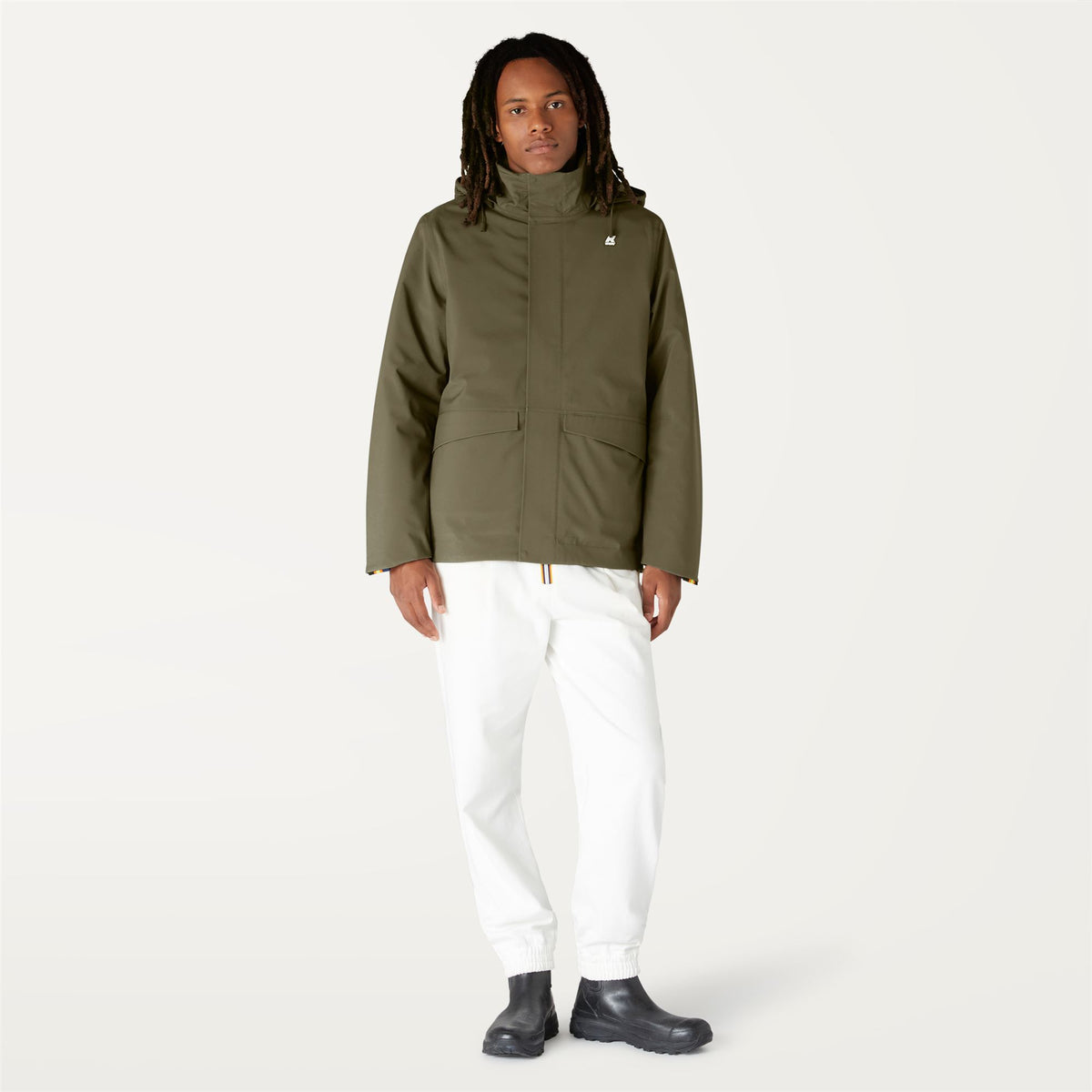 Jackets_Man_JACKEL BONDED PADDED_Short_GREEN BLACKISH - Commercial 4
