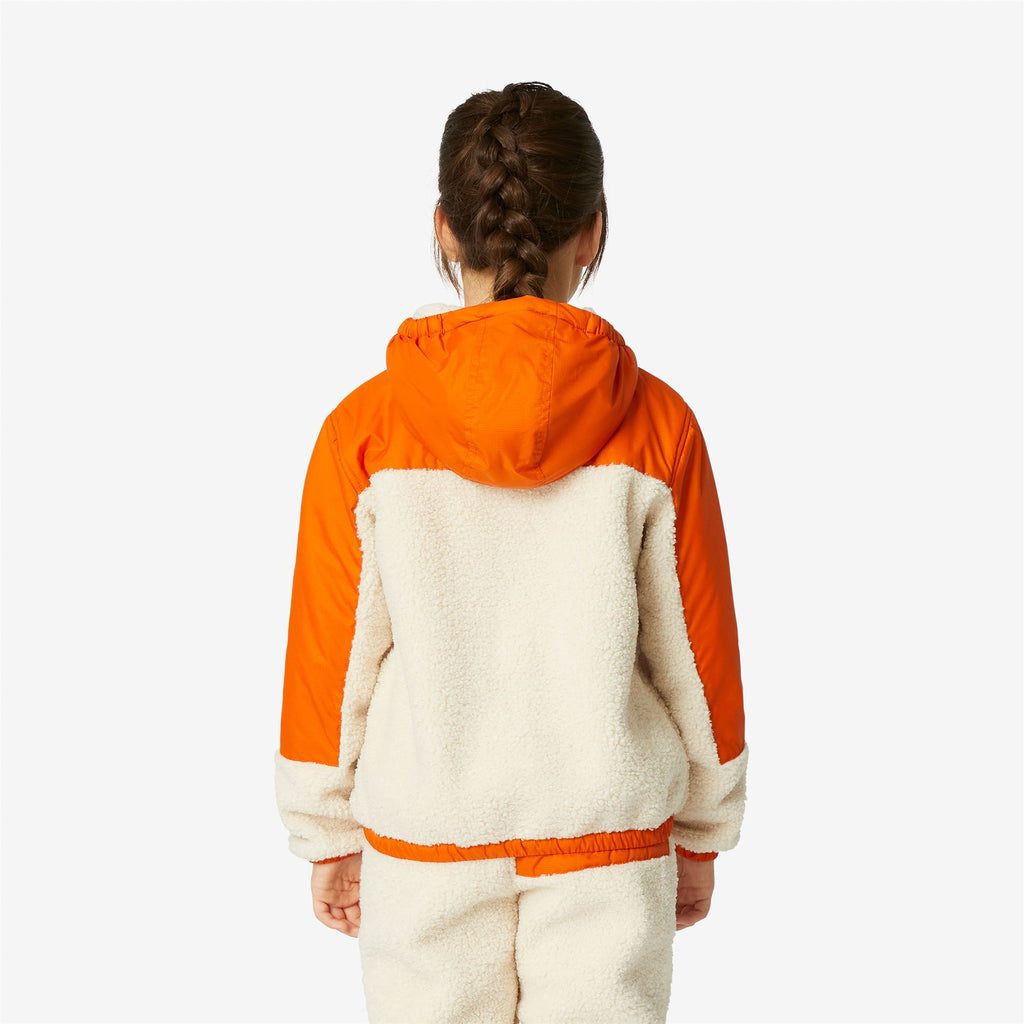 Fleece_Kid unisex_P.  LE VRAI 3.0 NEIGE ORSETTO_Jacket_Ecru-Orange Rust - Orange Rust - Commercial 6