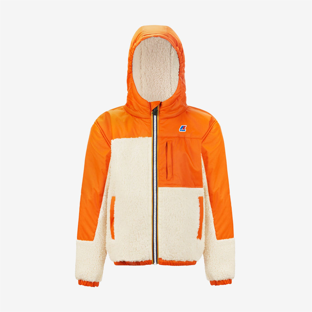 Fleece_Kid unisex_P.  LE VRAI 3.0 NEIGE ORSETTO_Jacket_Ecru-Orange Rust - Orange Rust - Commercial 1