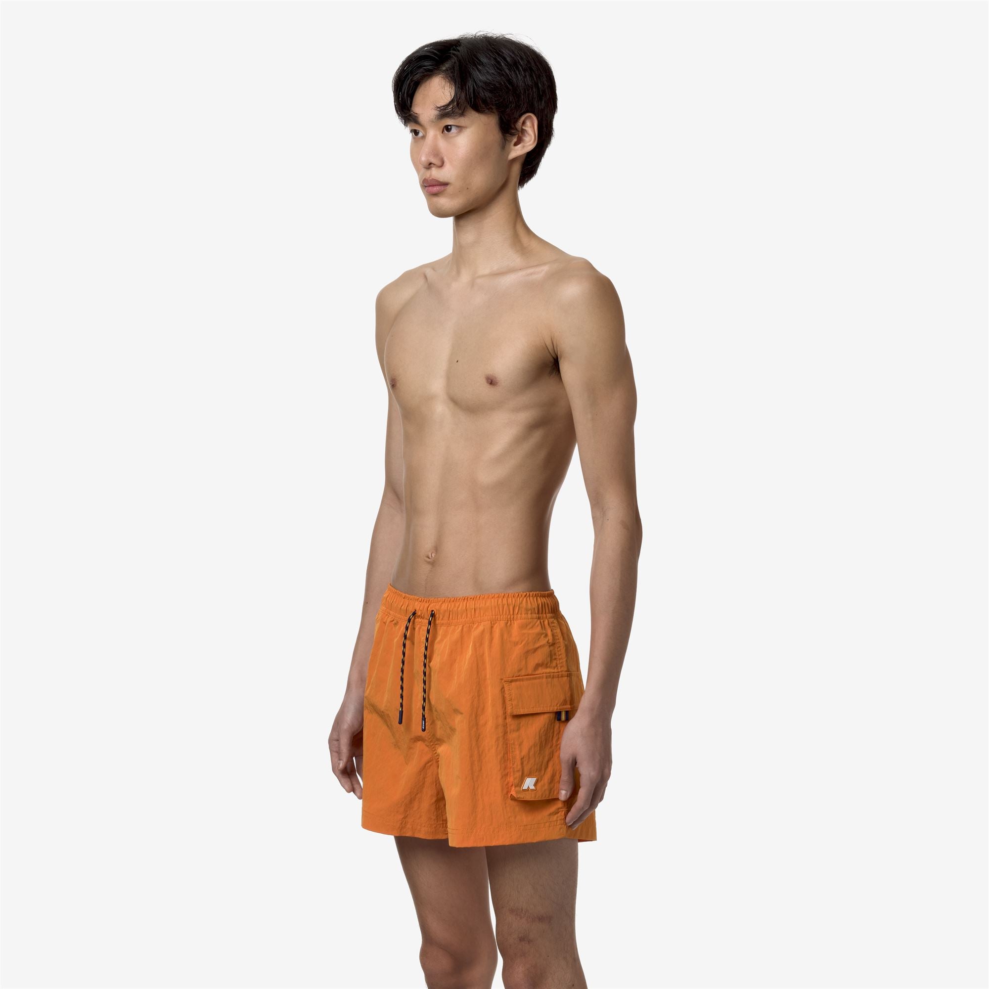 Bathing Suits_Man_MELLOW MINI RIPSTOP_Swimming Trunks_Orange Md - Commercial 5