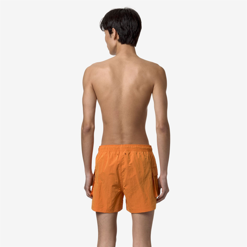 Bathing Suits_Man_MELLOW MINI RIPSTOP_Swimming Trunks_Orange Md - Commercial 6
