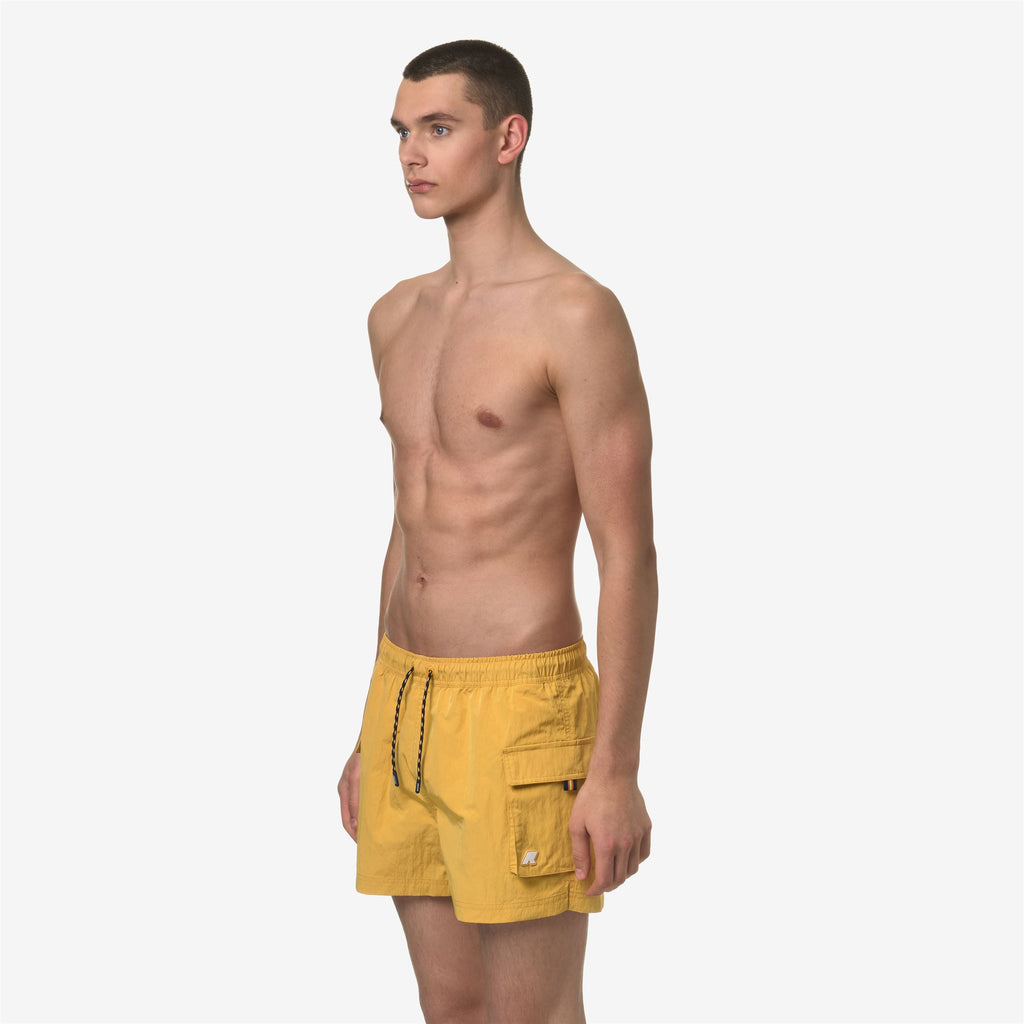 Bathing Suits_Man_MELLOW MINI RIPSTOP_Swimming Trunks_Yellow Mimosa - Commercial 5