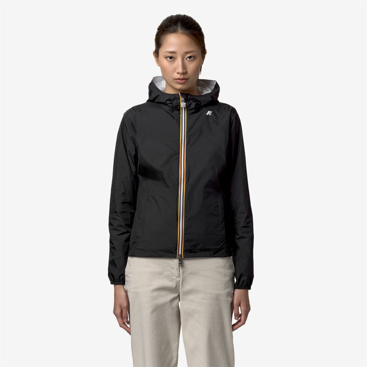 Jackets_Woman_LILY PLUS.2 DOUBLE_Short_Black P-White - Commercial 4