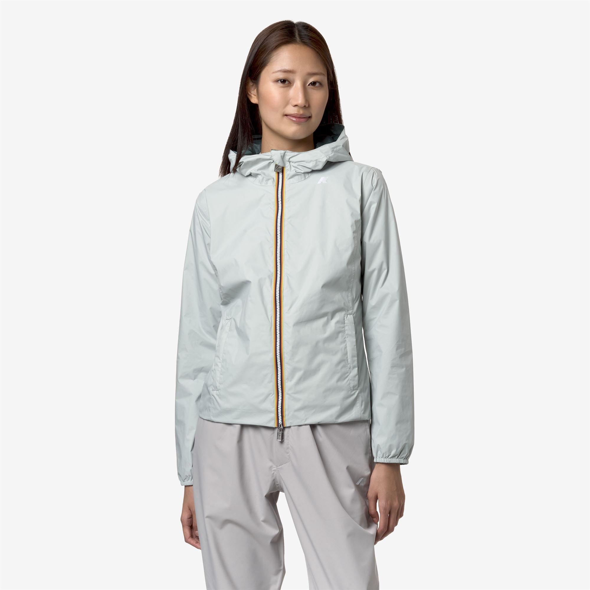 Jackets_Woman_LILY PLUS.2 DOUBLE_Short_Grey S-Green P - Commercial 4