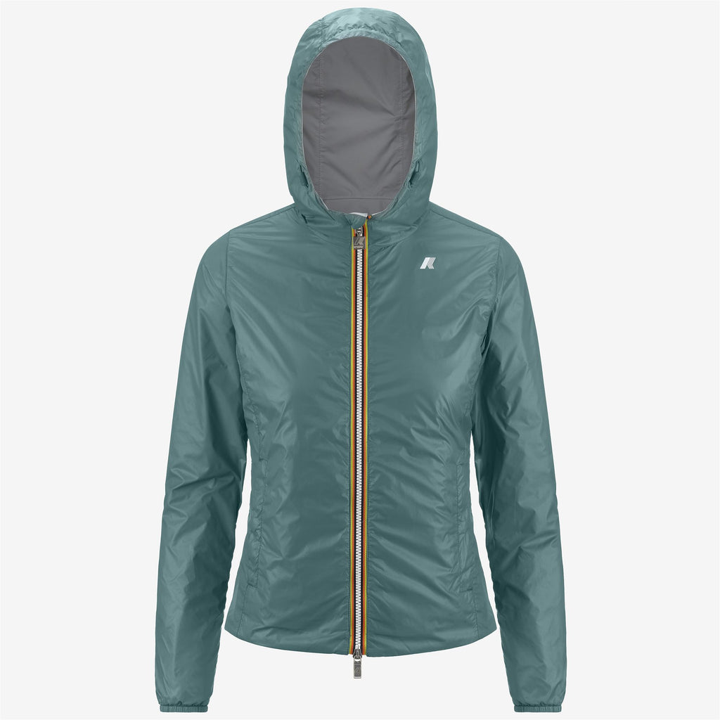 Jackets_Woman_LILY PLUS.2 DOUBLE_Short_Grey S-Green P - Commercial 2