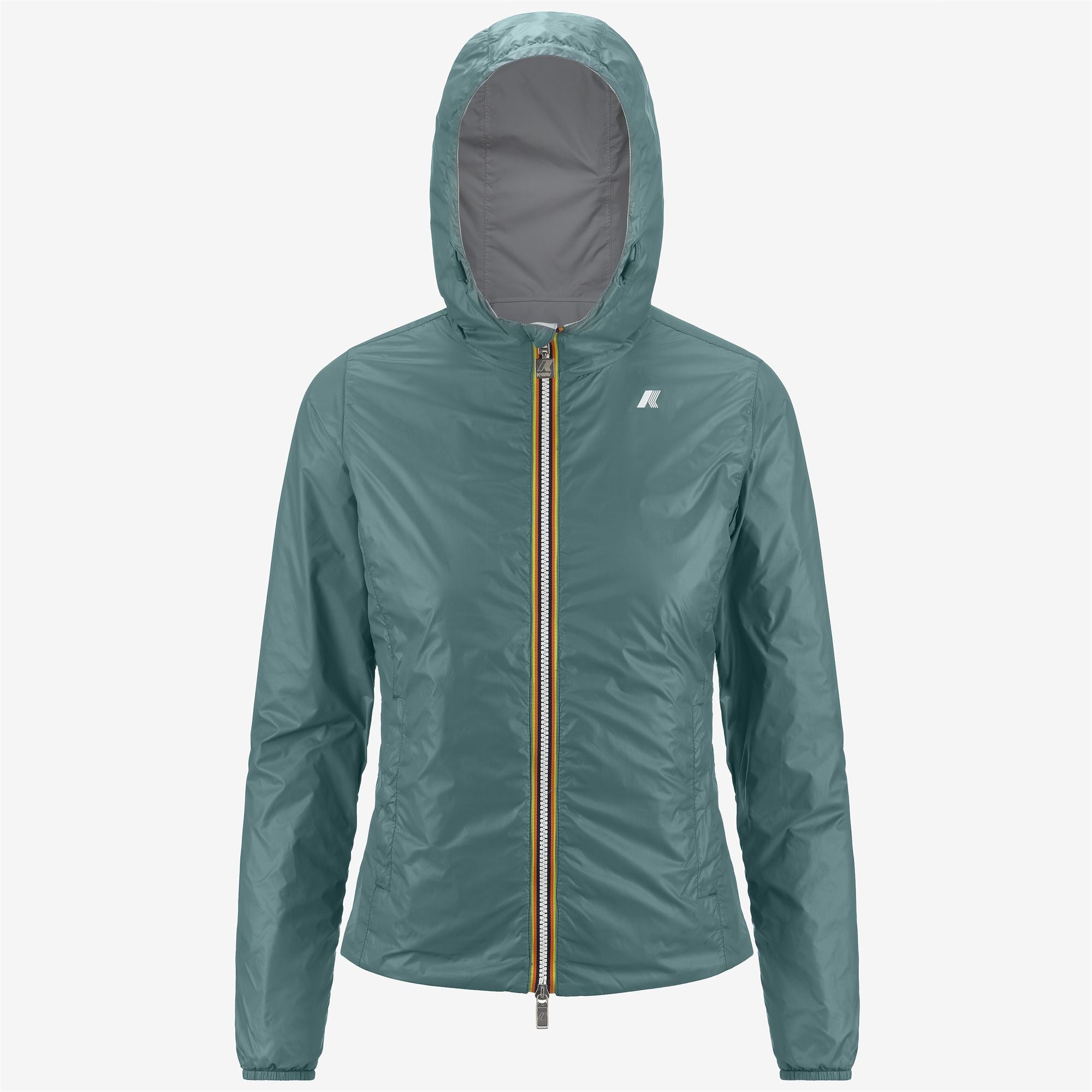Jackets_Woman_LILY PLUS.2 DOUBLE_Short_Grey S-Green P - Commercial 2