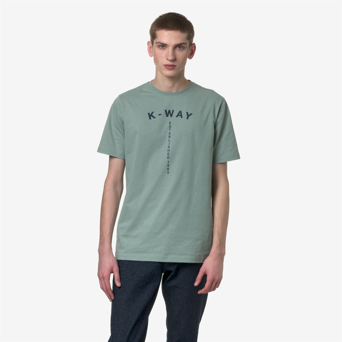 T-Shirts & Top_Man_ODOM TYPO EST._T-Shirt_Green Mold - Commercial 4