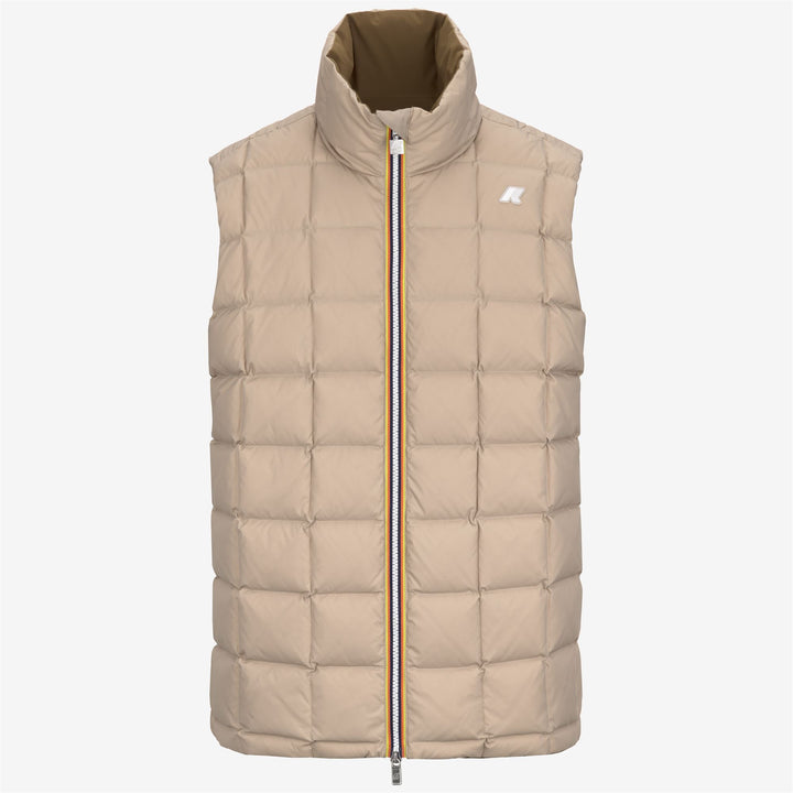 Chaqueta corta acolchada reversible para hombre en marrón y verde 2