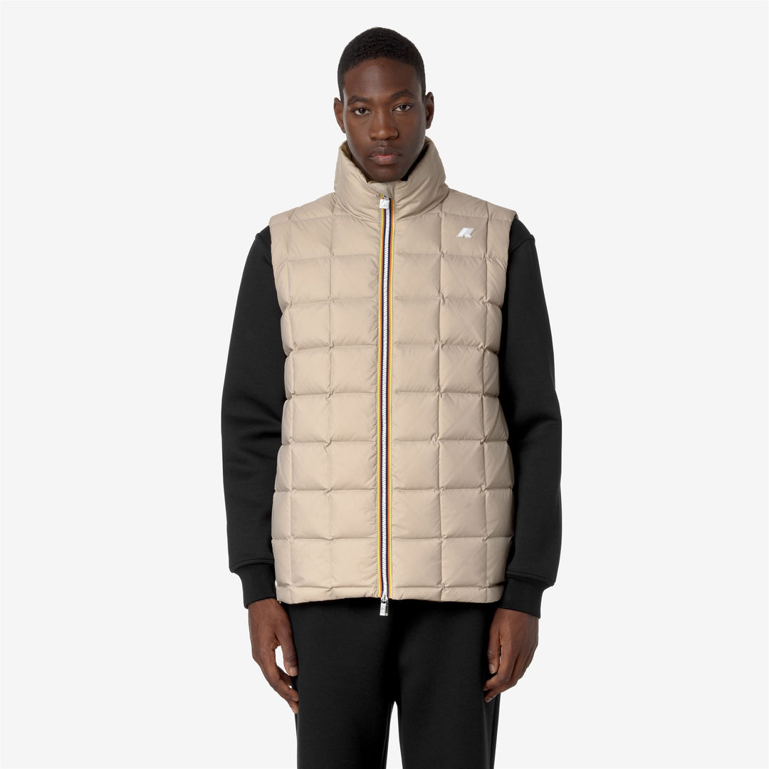 Chaqueta corta acolchada reversible para hombre en marrón y verde main