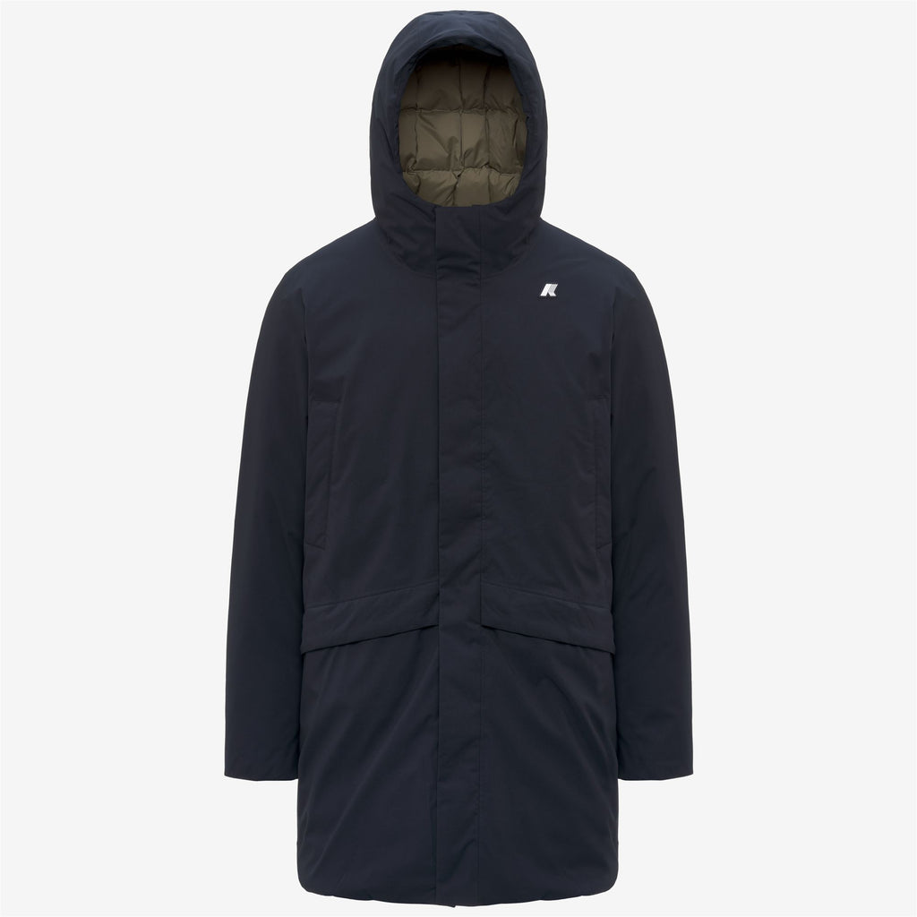 Jackets_Man_JARNO ST THERMO_3/4 Length_Blue Depth - Green Army - Commercial 1