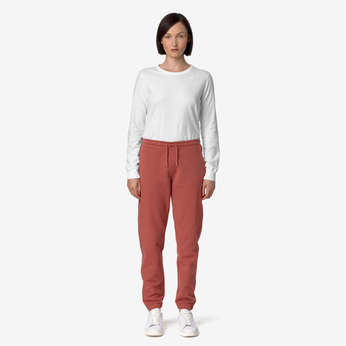 Pants_WOMAN_GINEVRETTE FLEECE PEACH_Sport Trousers_Pink Cedar - Commercial 4