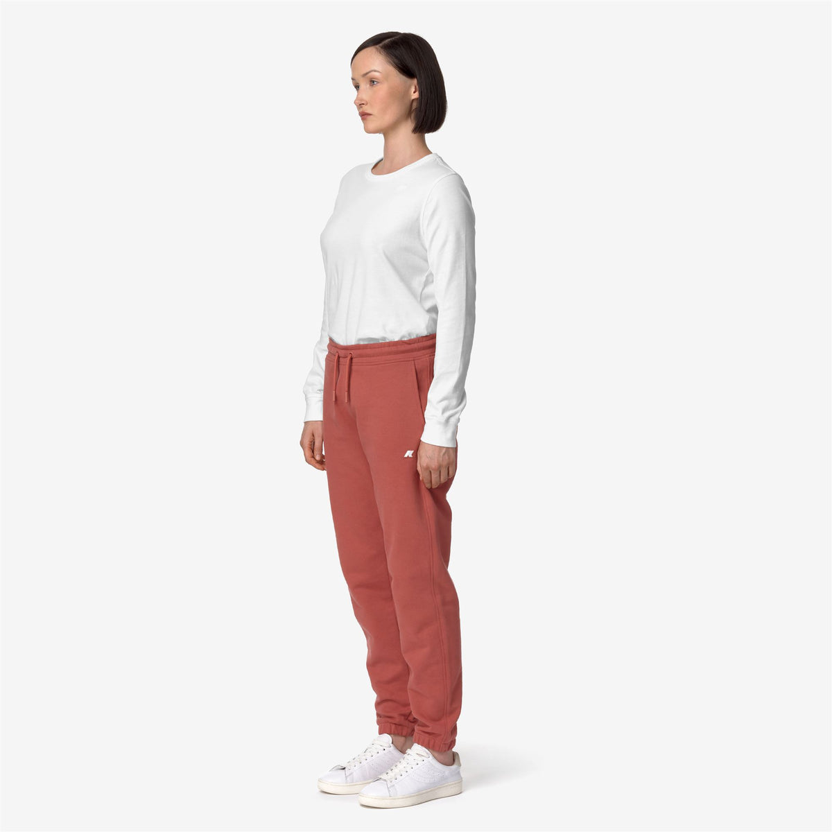 Pants_WOMAN_GINEVRETTE FLEECE PEACH_Sport Trousers_Pink Cedar - Commercial 5