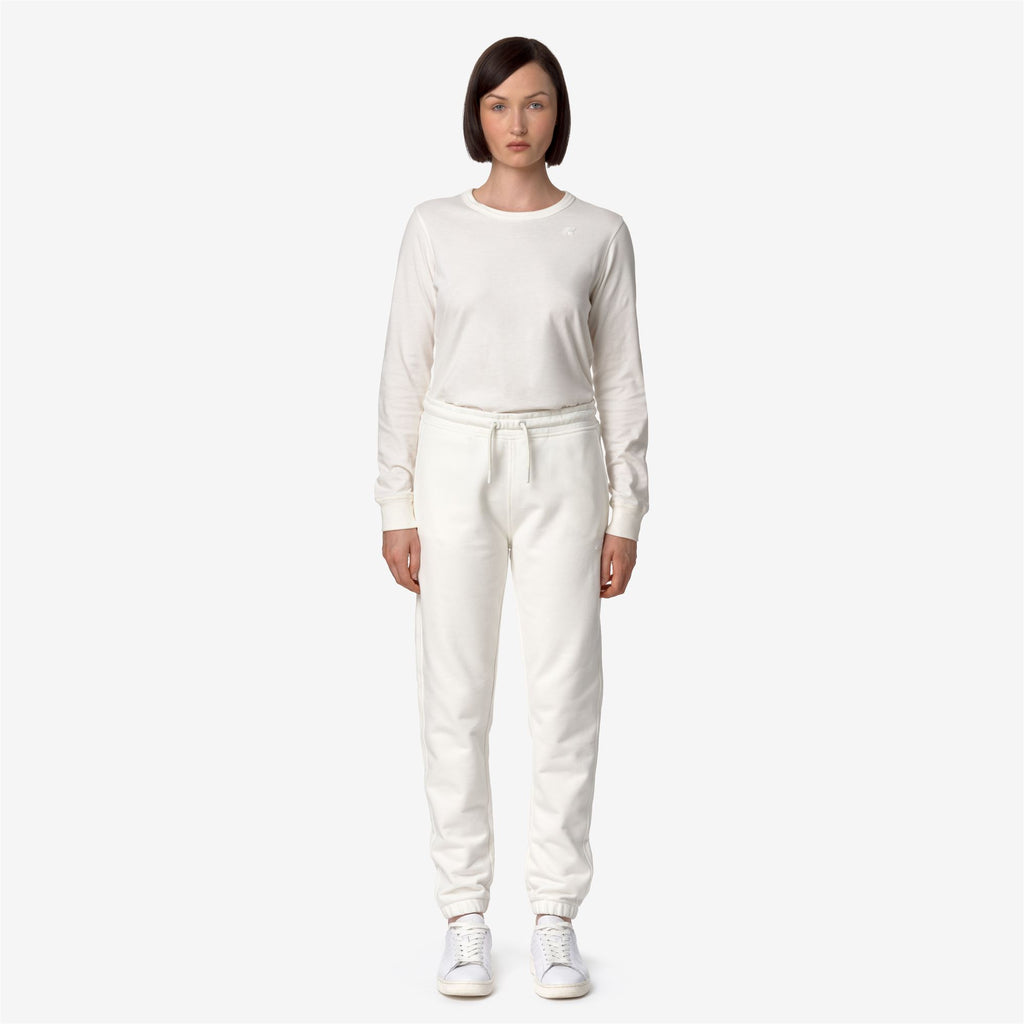 Pants_WOMAN_GINEVRETTE FLEECE PEACH_Sport Trousers_White Gardenia - Commercial 4