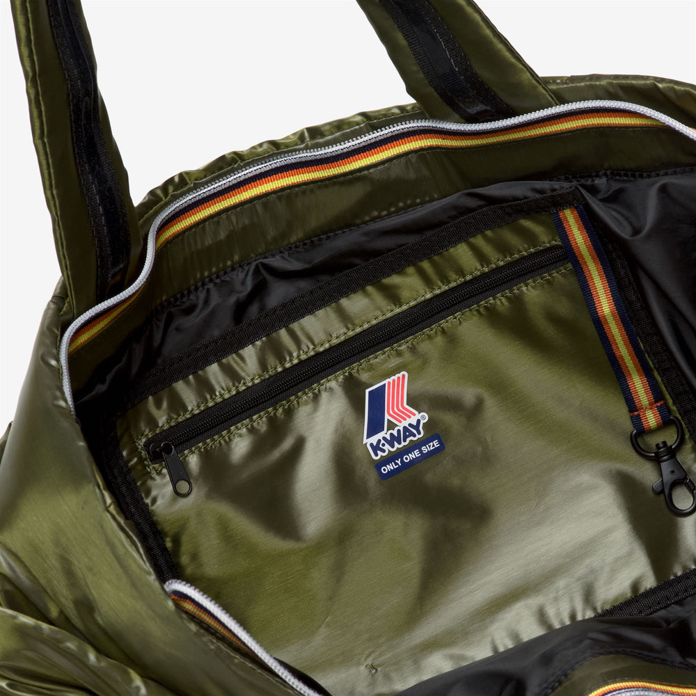 Iridescent Green Women's Quilted Tote Bag for City Use 02