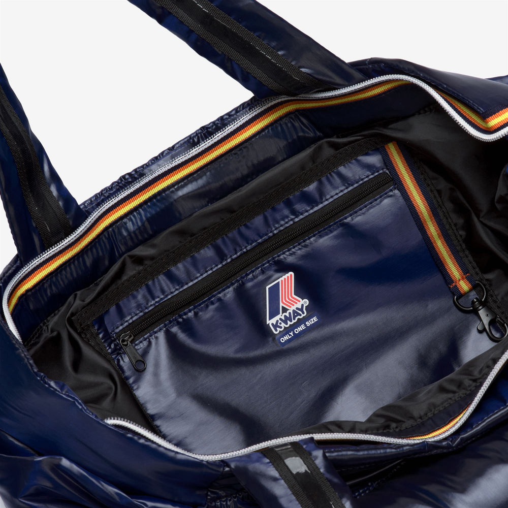 Iridescent Blue Women's Quilted Tote Bag for City Use 02