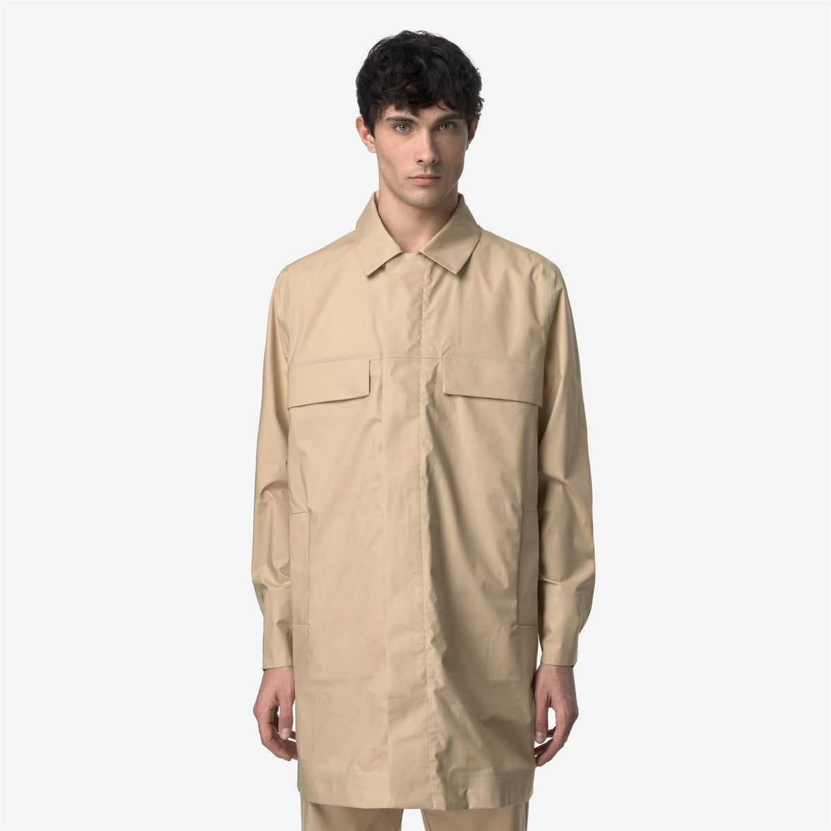 Jackets_MAN_POIR 3L POPLIN_3/4 Length_Beige Rope - BEIGE LT - Commercial 4