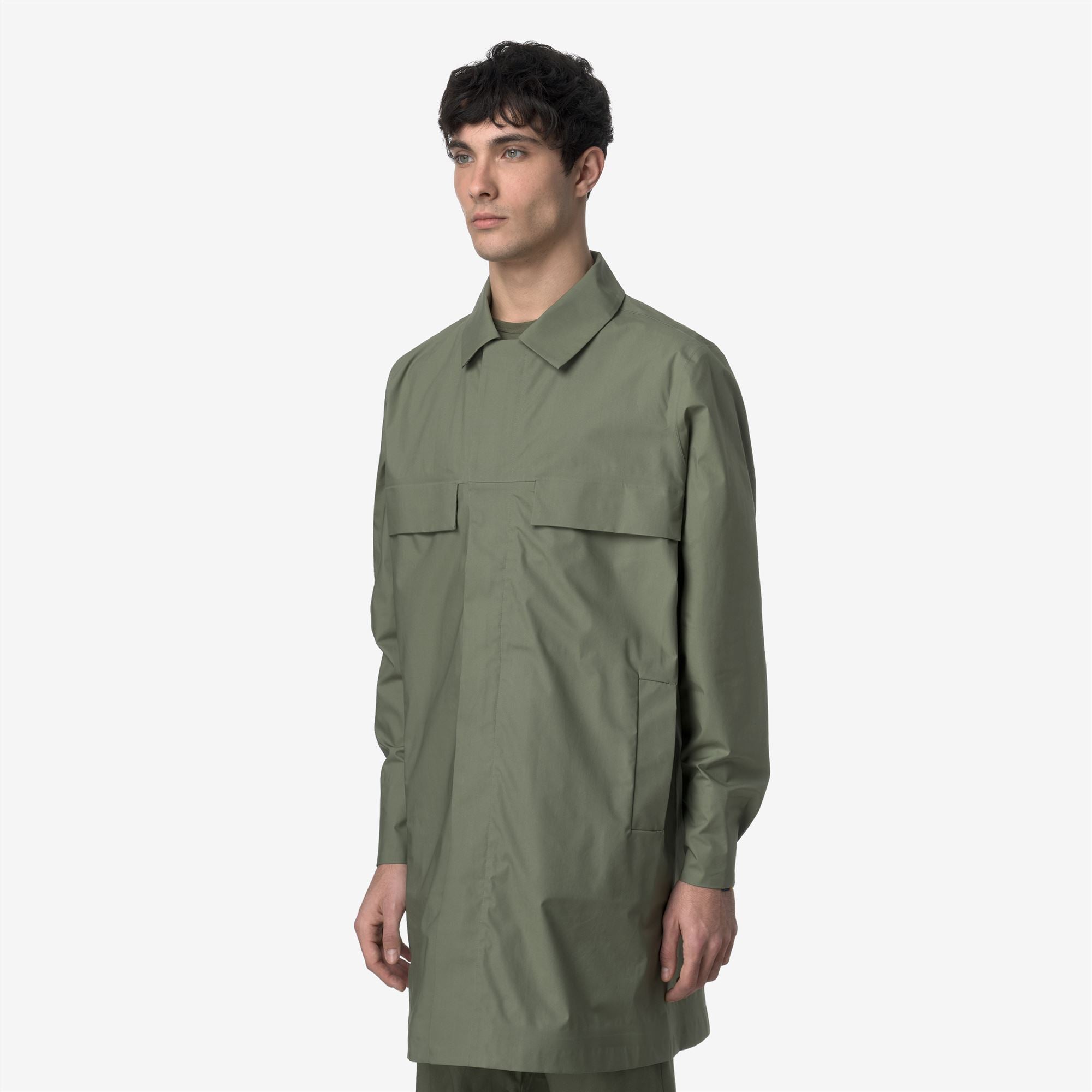 Jackets_MAN_POIR 3L POPLIN_3/4 Length_Green Lichen - BEIGE LT - Commercial 5