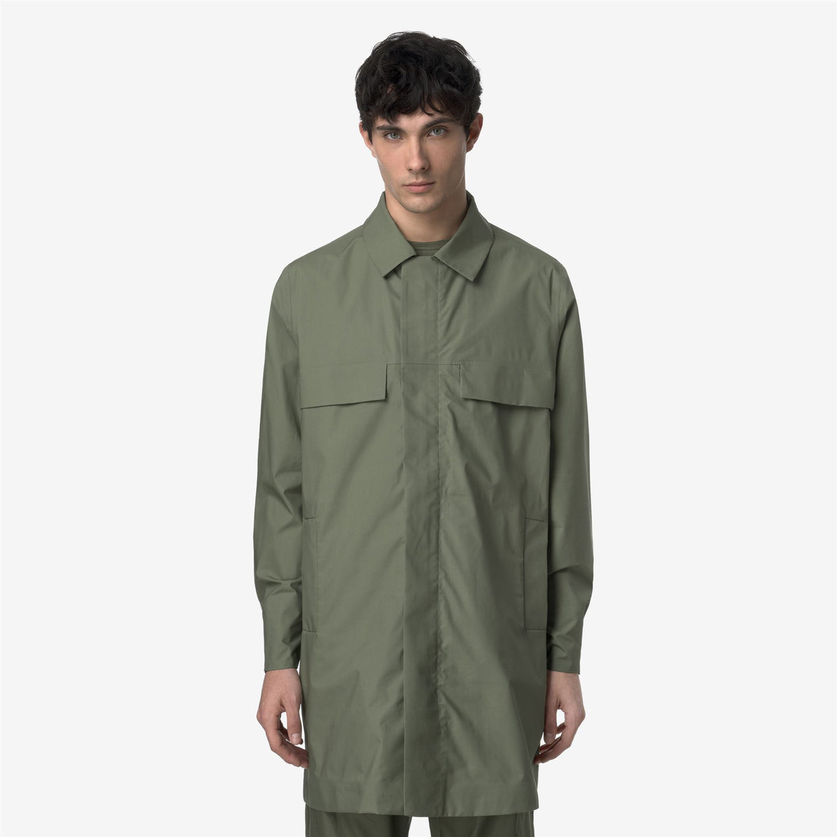 Jackets_MAN_POIR 3L POPLIN_3/4 Length_Green Lichen - BEIGE LT - Commercial 4