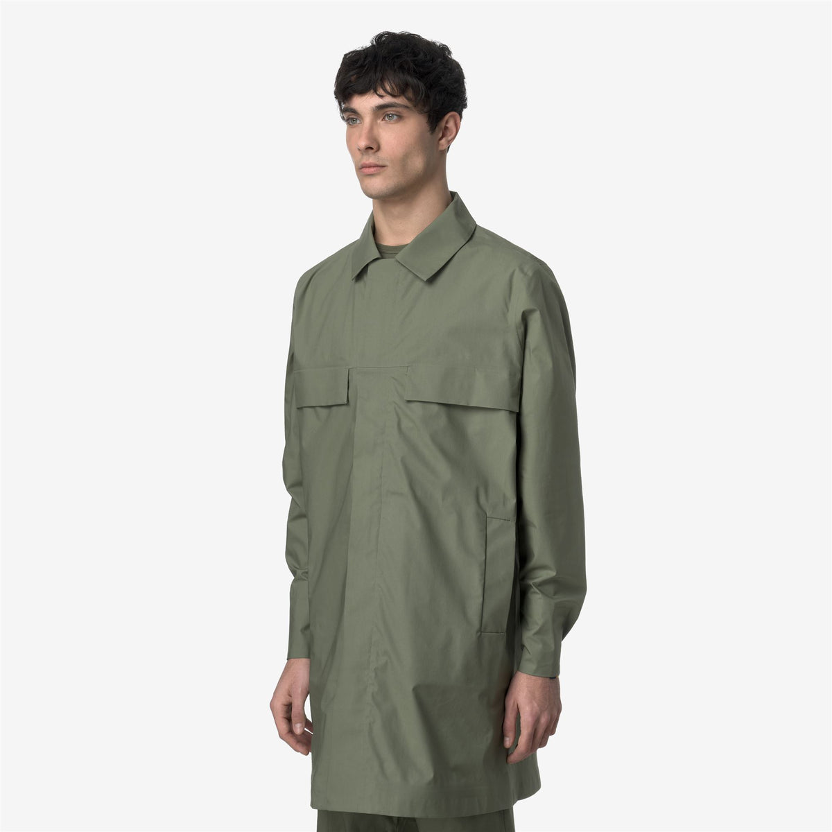 Jackets_MAN_POIR 3L POPLIN_3/4 Length_Green Lichen - BEIGE LT - Commercial 5