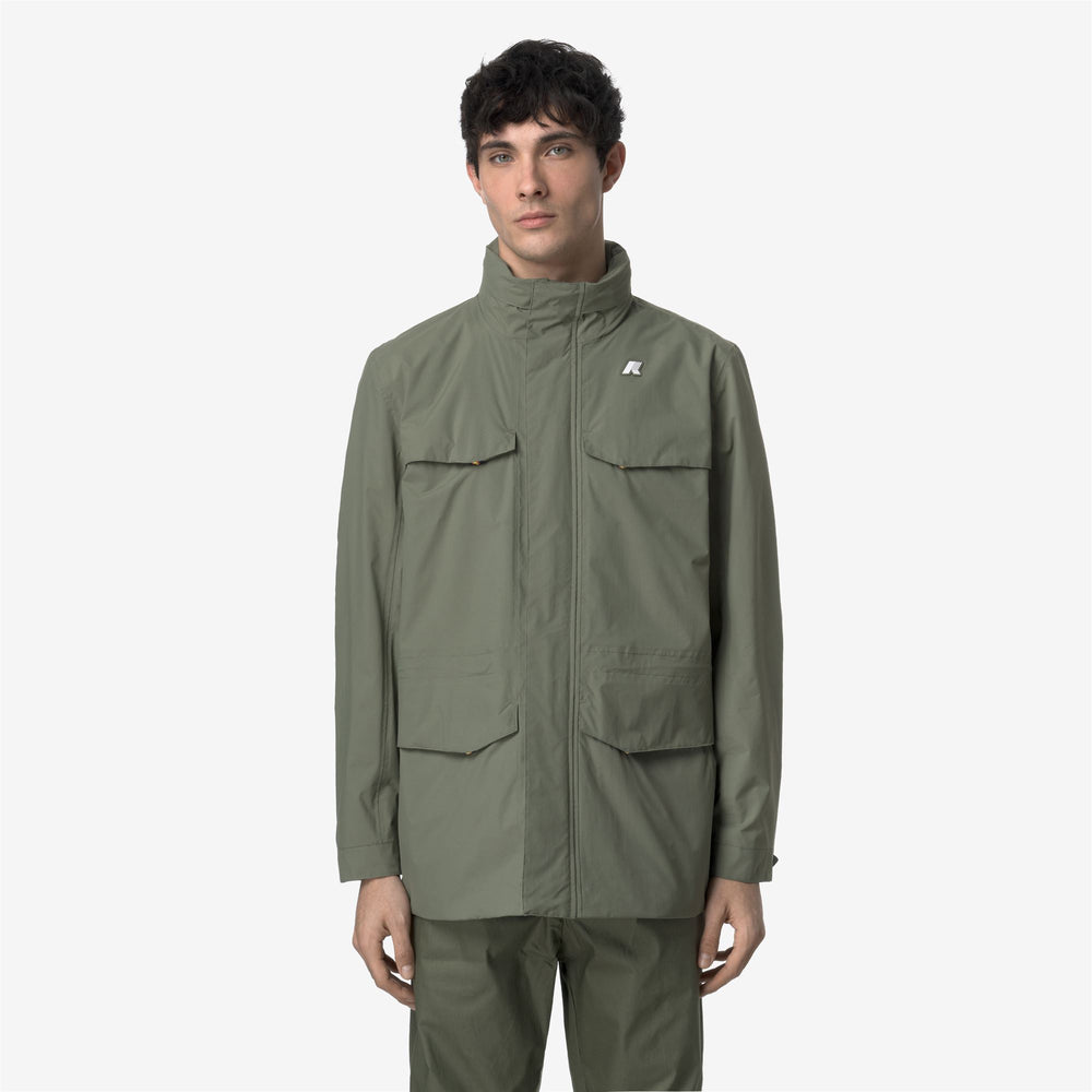 Lichen Green Men's Mid Jacket for Urban Wear with Recycled Materials 02