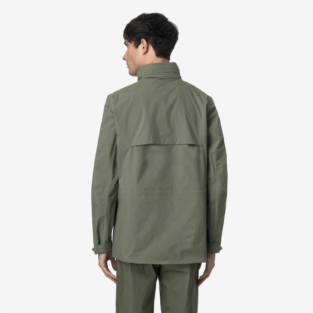 Lichen Green Men's Mid Jacket for Urban Wear with Recycled Materials 02