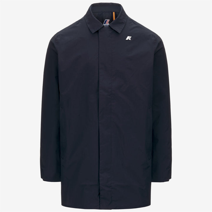 Blue Men's 3/4 Length Waterproof City Jacket with Recycled Materials 1