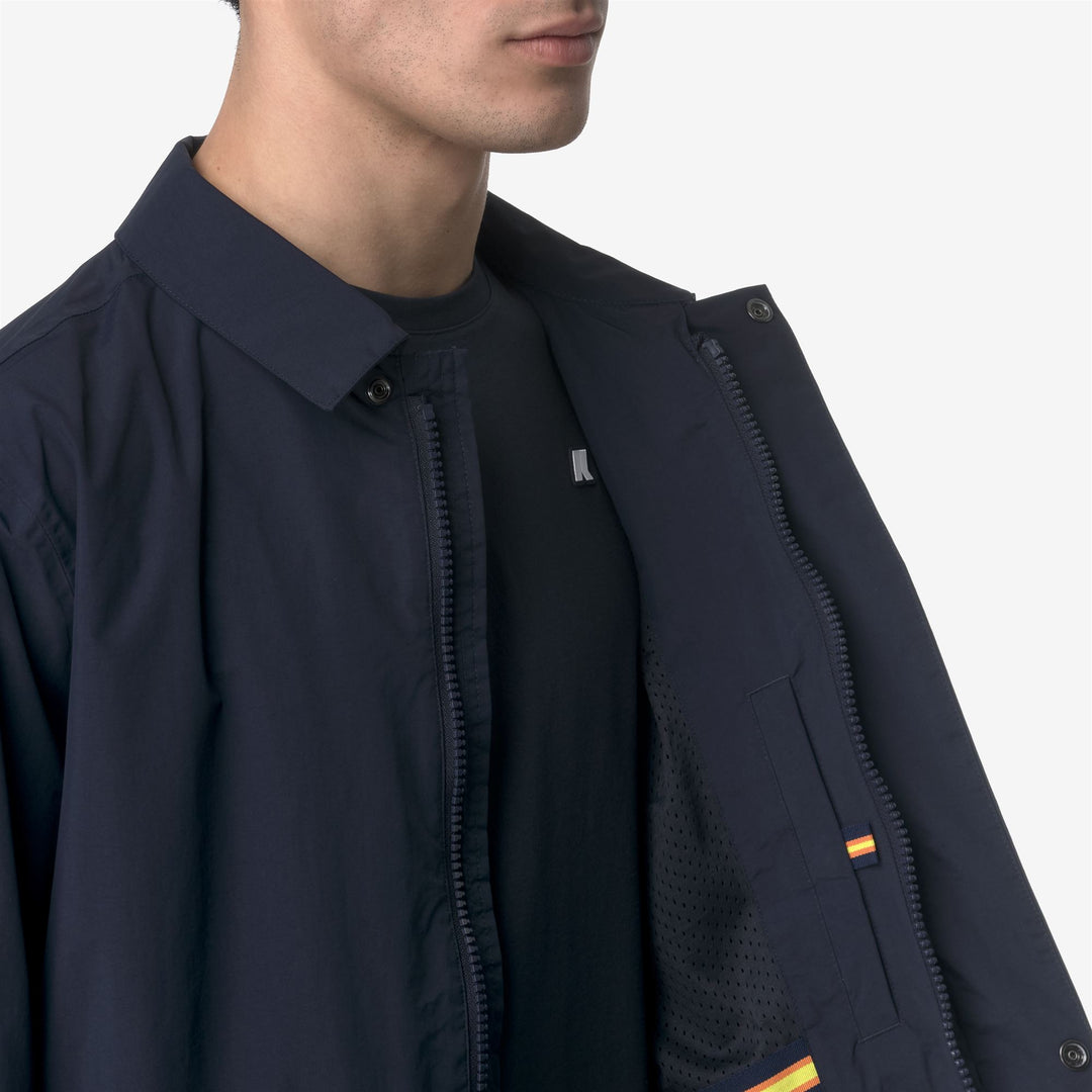 Blue Men's 3/4 Length Waterproof City Jacket with Recycled Materials main