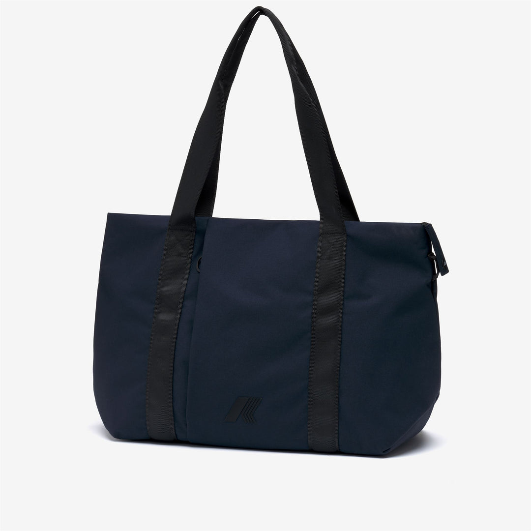 Borsa tote versatile unisex blu con tasca interna e tessuto in nylon main