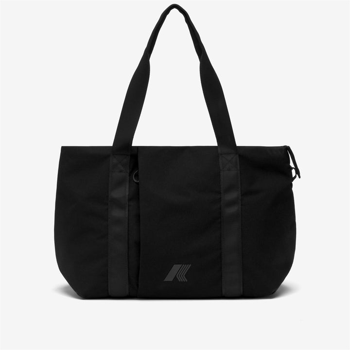 Borsa tote unisex in nylon versatile nera con tasca interna 1