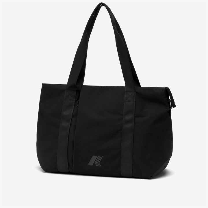 Borsa tote unisex in nylon versatile nera con tasca interna 2