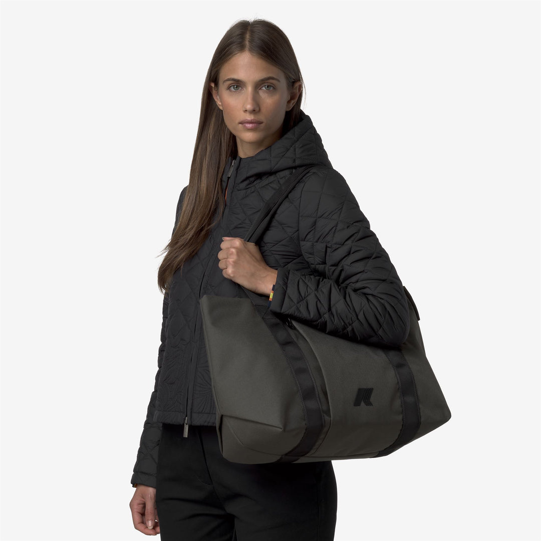 Borsa tote versatile unisex verde con custodia rimovibile main