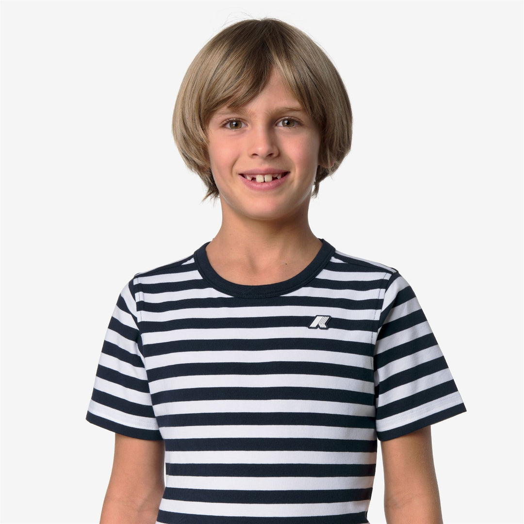 P. ADAME LIGHT STRETCH JERSEY - T-ShirtsTop - T-Shirt - Bambino - BLUE DEPTH-WHITE main