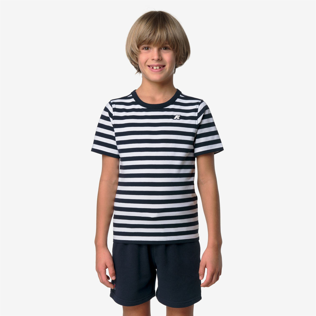 P. ADAME LIGHT STRETCH JERSEY - T-ShirtsTop - T-Shirt - Bambino - BLUE DEPTH-WHITE main